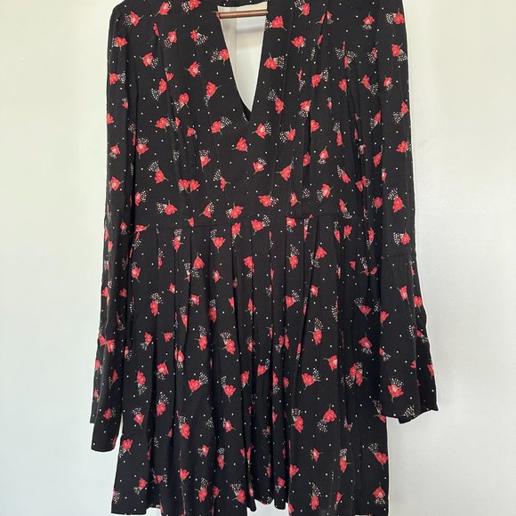 COPY - Free People Tegan Floral Mini Dress Bell Sleeves - Picture 6 of 8